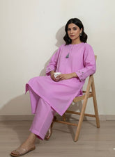 2pc Cotton Lawn Hand Embroidery Dress