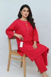 2pc Khaddar Hand Embroidery Dress