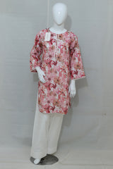 2-Piece Stitched Printed Lawn Dress With Shalwar