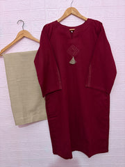 Hand work Mehroon