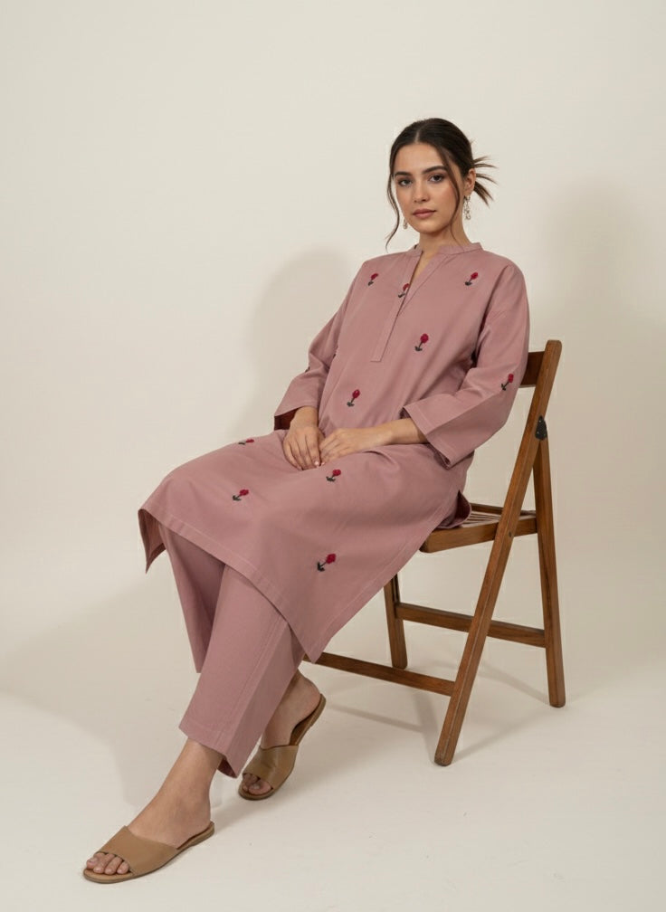 2pc Cotton Lawn Hand Embroidery Dress MUQEEZA 2pc Cotton Lawn Hand Embroidery Dress MUQEEZA