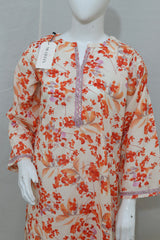 2-Piece Stitched Printed Lawn Dress