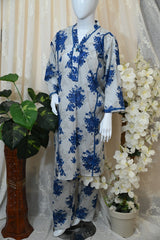 2-Piece Stitched Printed Lawn Dress