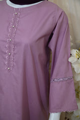 2-Piece Stitched Solid Dress