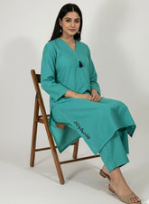 2pc Cotton Lawn Hand Embroidery Dress