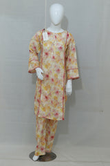 2-Piece Stitched Printed Lawn Dress