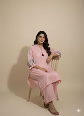 2pc Cotton Lawn Hand Embroidery Dress