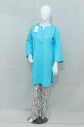 2-Piece Stitched Printed Lawn Dress