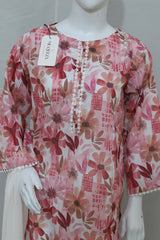 2-Piece Stitched Printed Lawn Dress With Shalwar