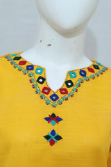 2 Piece - Stitched Khaddar Hand Embroidered Dress With Trouser