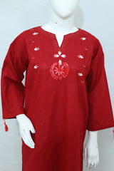 2 Piece - Stitched Khaddar Hand Embroidered Dress With Trouser