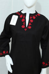 Stitched Hand Embroidered Dress With Farshi Shalwar