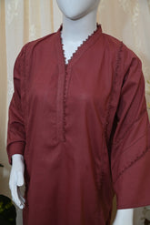 2-Piece Stitched Solid Dress