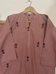 2pc Cotton Lawn Hand Embroidery Dress