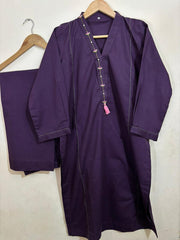 2pc Cotton Lawn Hand Embroidery Dress