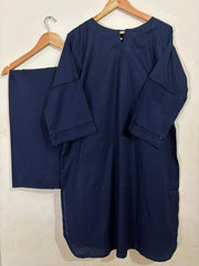 Royal Blue Solid With Plazo