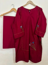 Mehroon Hand Embroidered