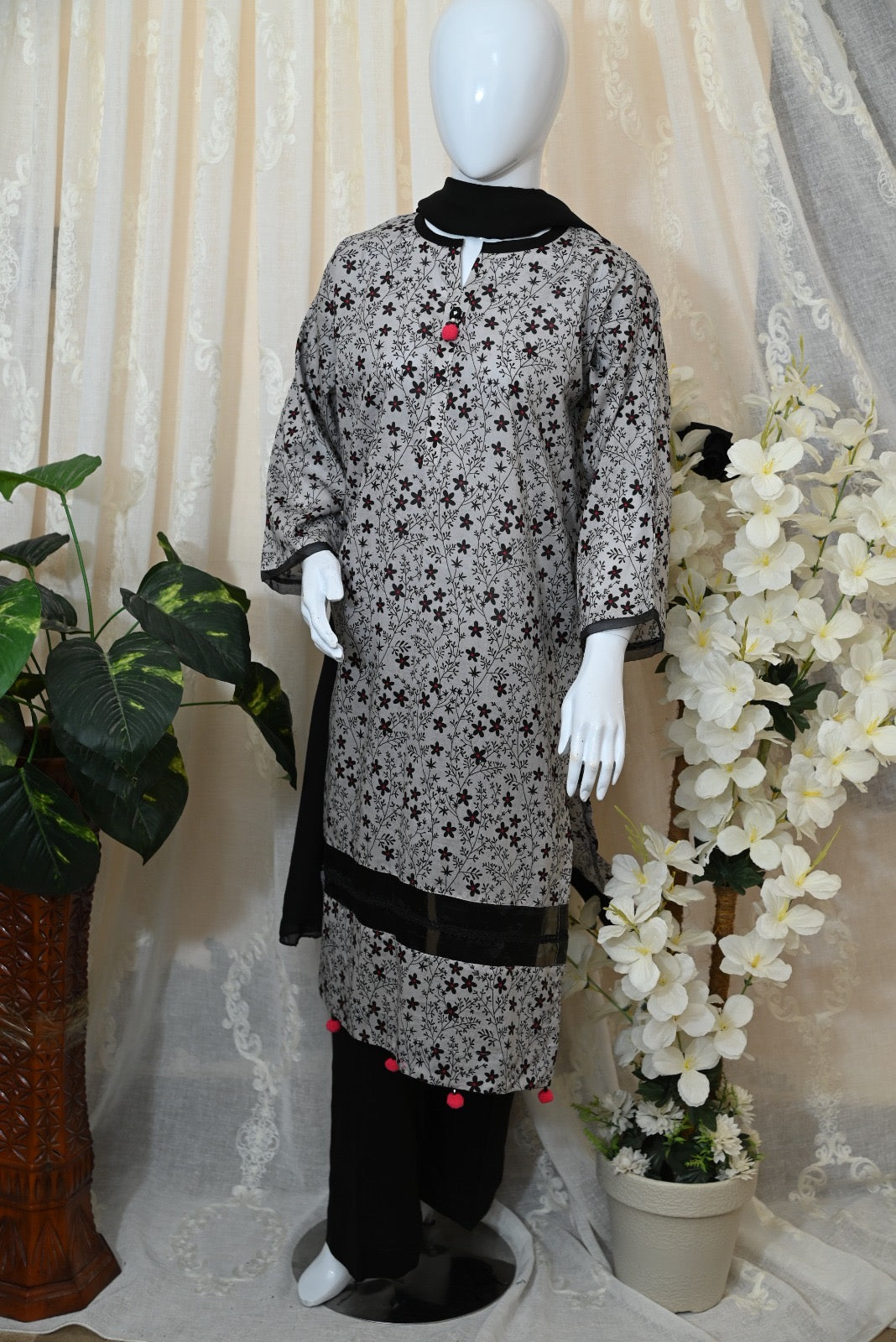 2-Piece Stitched  Lawn Dress