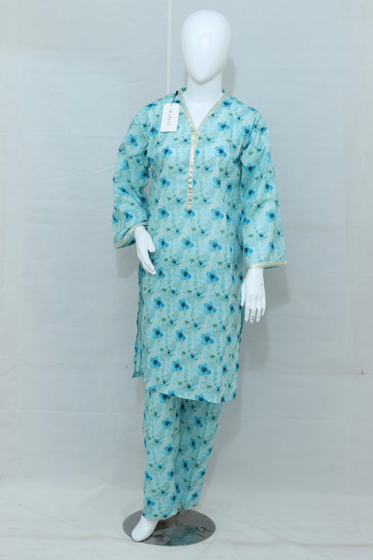 2-Piece Stitched Printed Lawn Dress