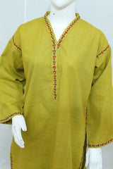 2 Piece - Stitched Khaddar Hand Embroidered Dress With Trouser