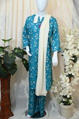 Sky blue printed