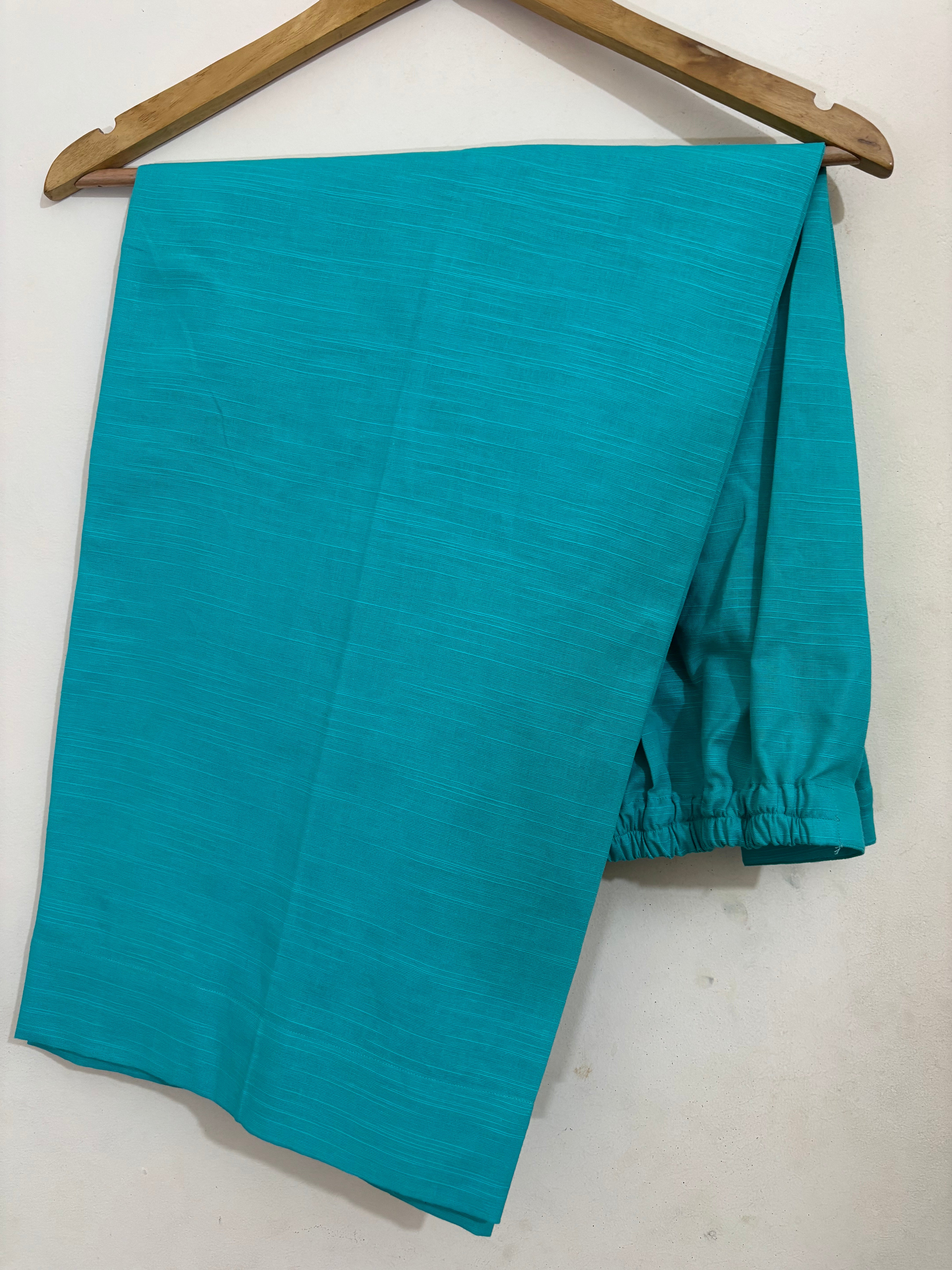 2 Pc - Stitched Khaddar Hand Embroidered Dress With Plazo