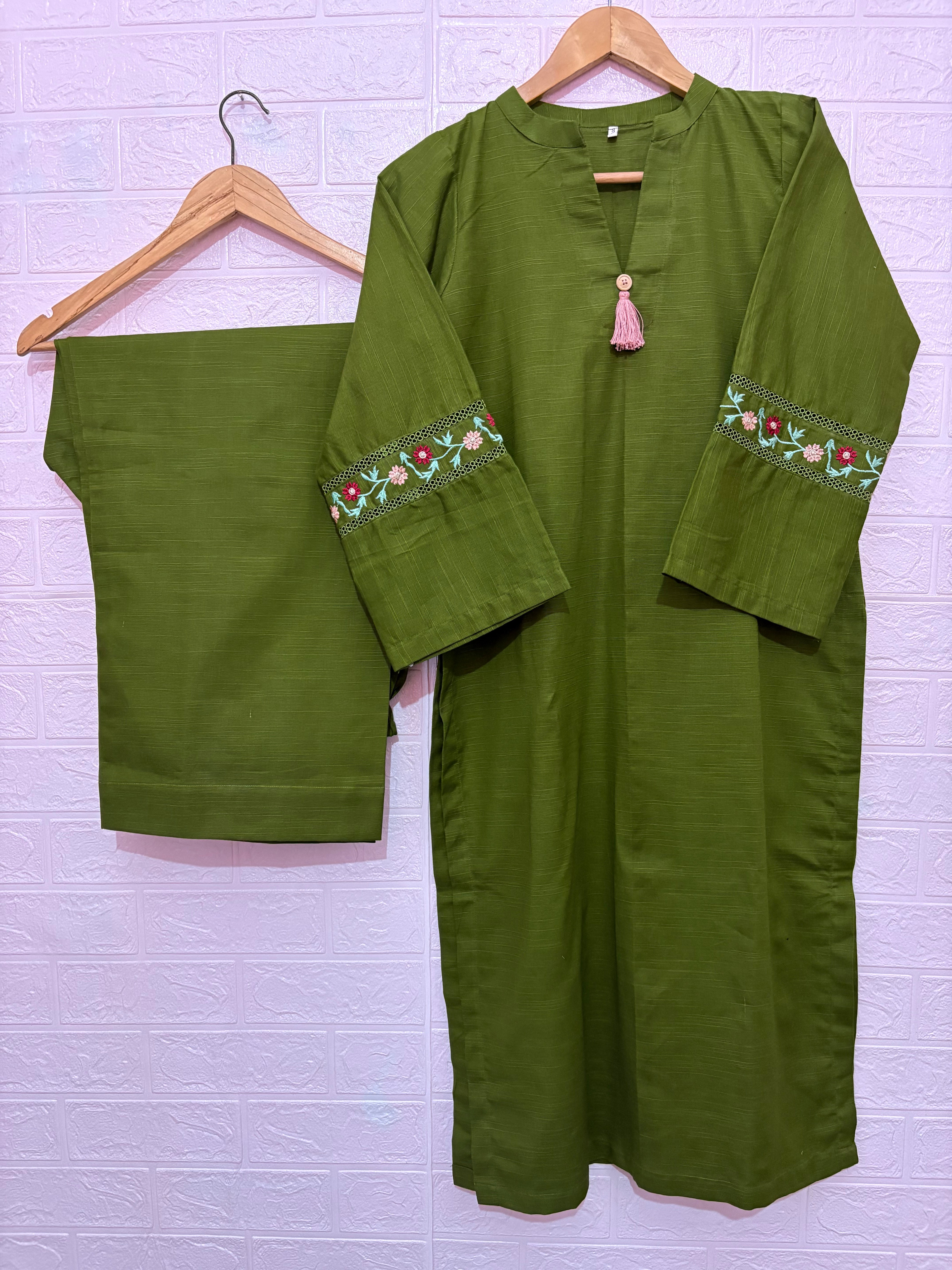 Embroidered Khaddar 2-Piece Dress
