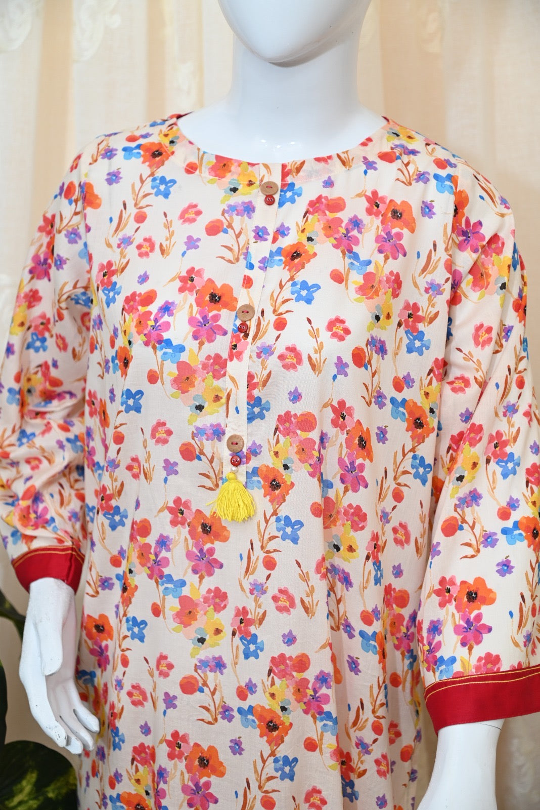 2-Piece Stitched Printed Lawn Dress