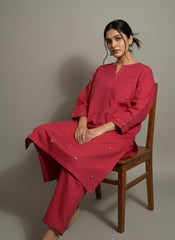 2pc Khaddar Hand Embroidery Dress