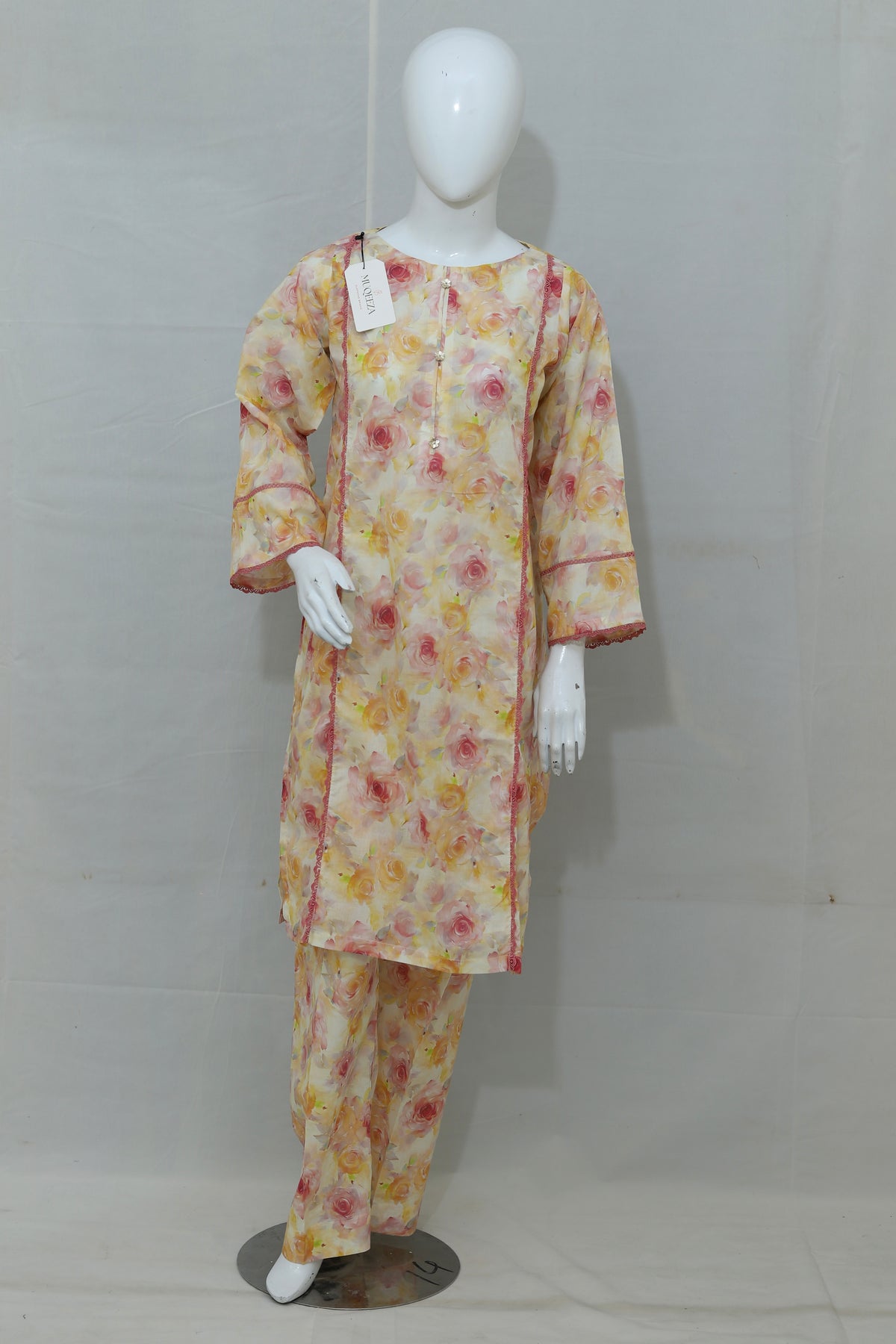 2-Piece Stitched Printed Lawn Dress