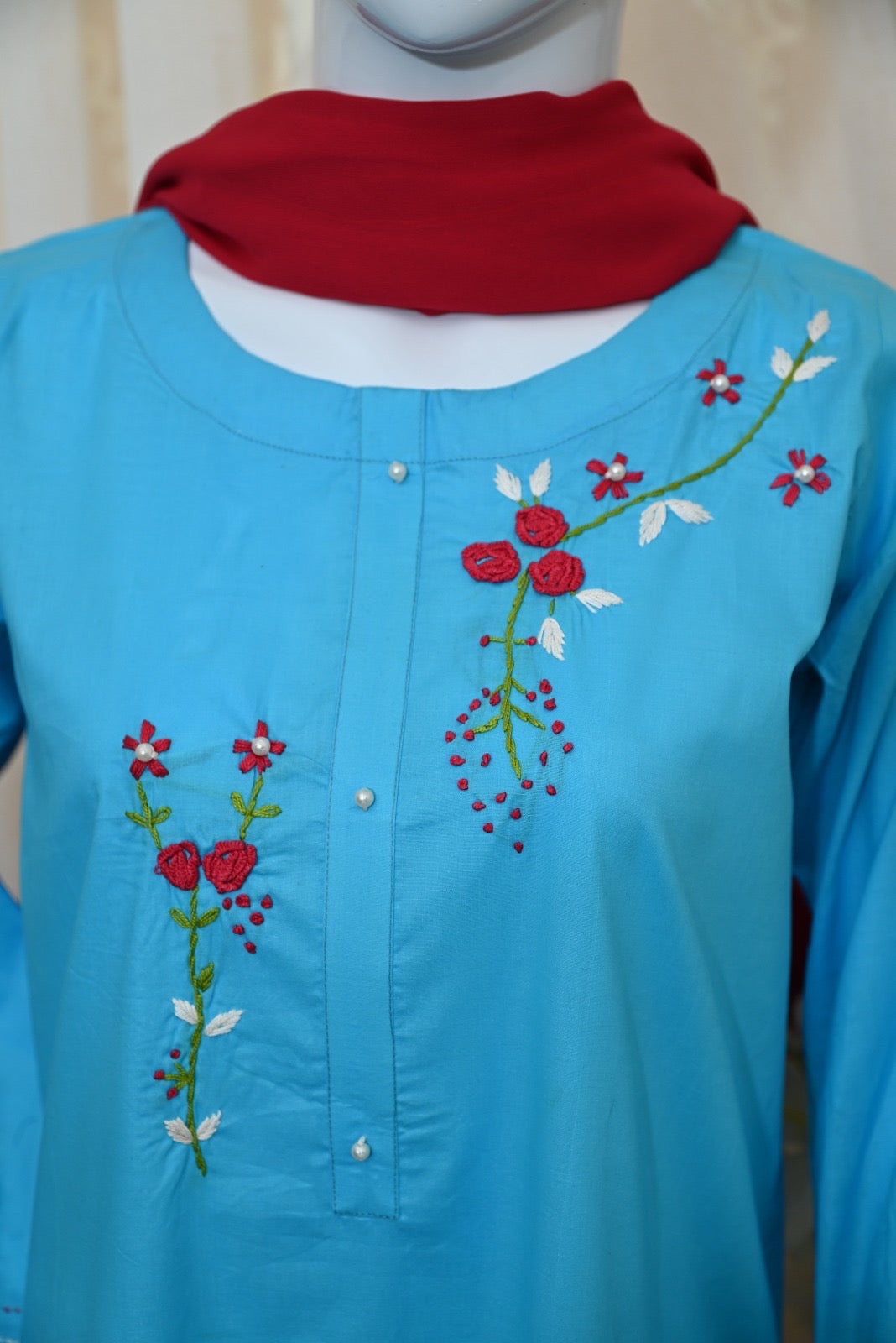 2pc Cotton Lawn Hand Embroidered Dress
