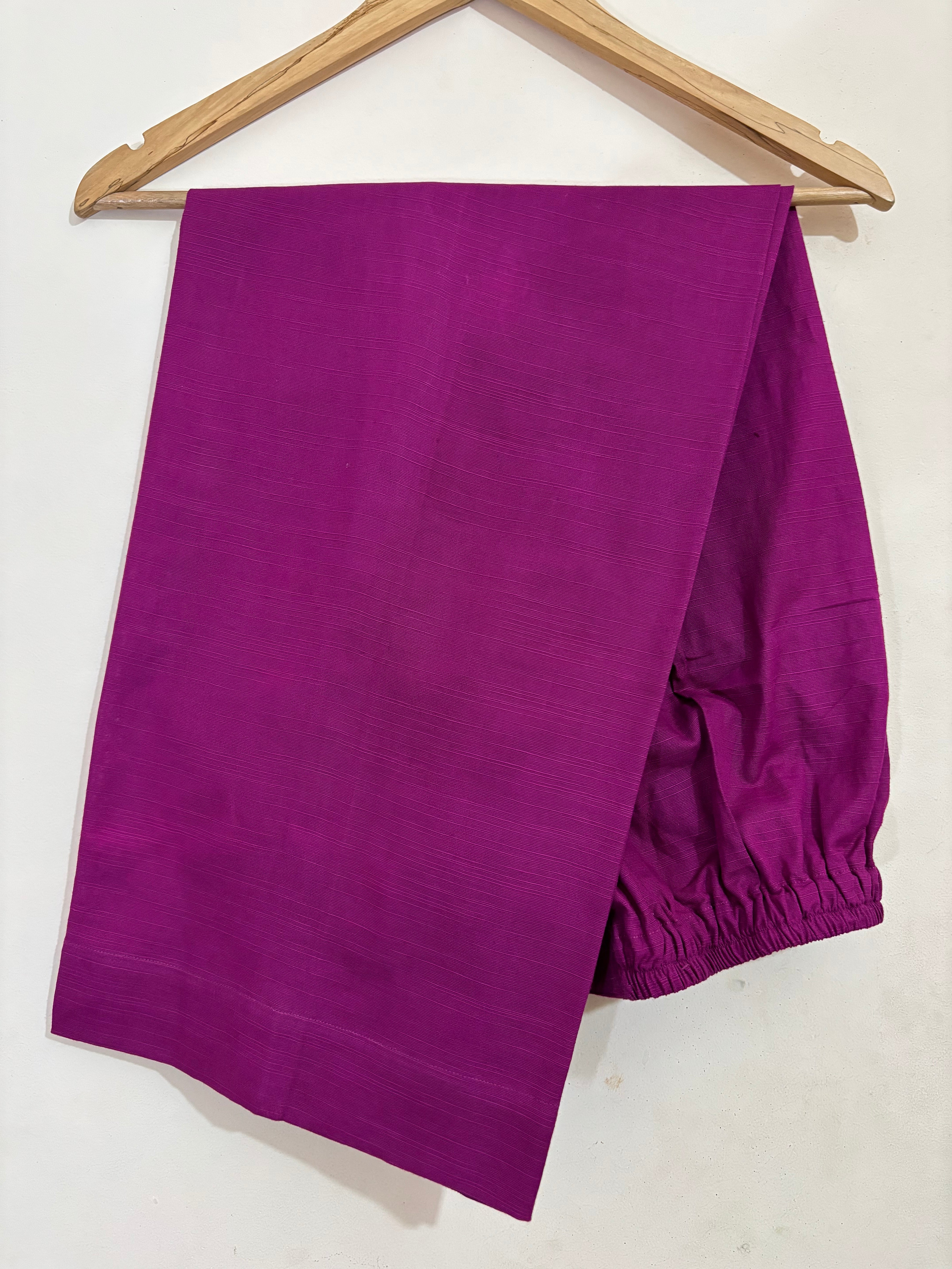 2 Pc - Stitched Khaddar Hand Embroidered Dress With Plazo