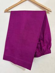 2 Pc - Stitched Khaddar Hand Embroidered Dress With Plazo