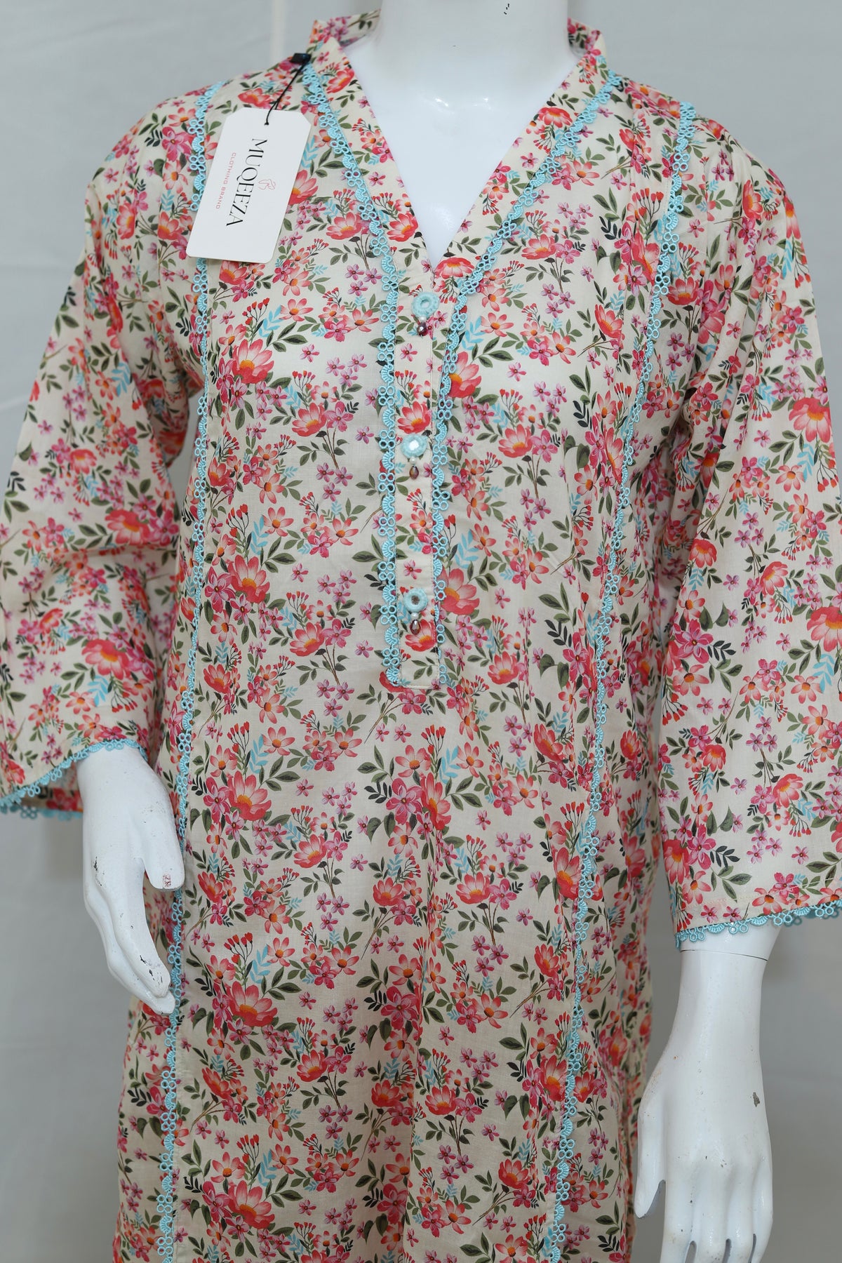 2-Piece Stitched Printed Lawn Dress