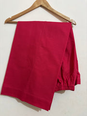 2 Pc - Stitched Khaddar Hand Embroidered Dress With Plazo