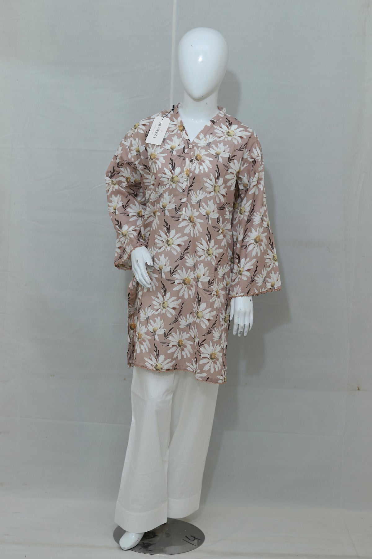 2-Piece Stitched Printed Lawn Dress With Shalwar