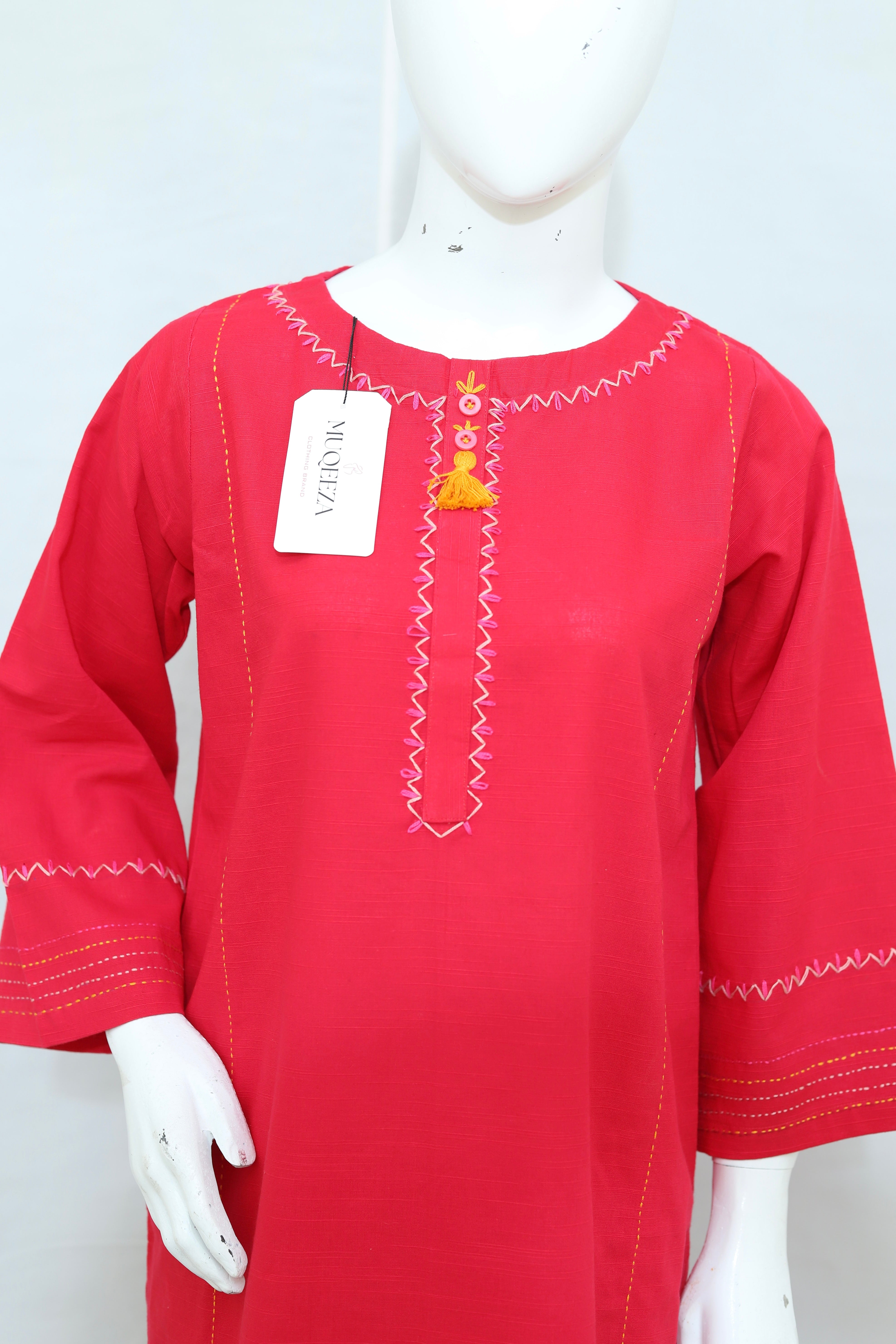 2 Piece - Stitched Khaddar Hand Embroidered Dress With Shalwar
