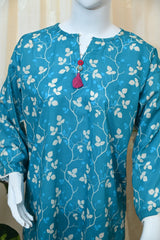 Sky blue printed