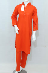 2 Piece - Stitched Khaddar Hand Embroidered Dress With Trouser