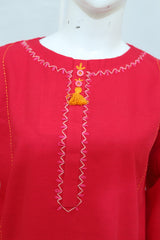 2pc Khaddar Hand Embroidery Dress