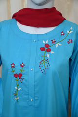 Sky blue emb