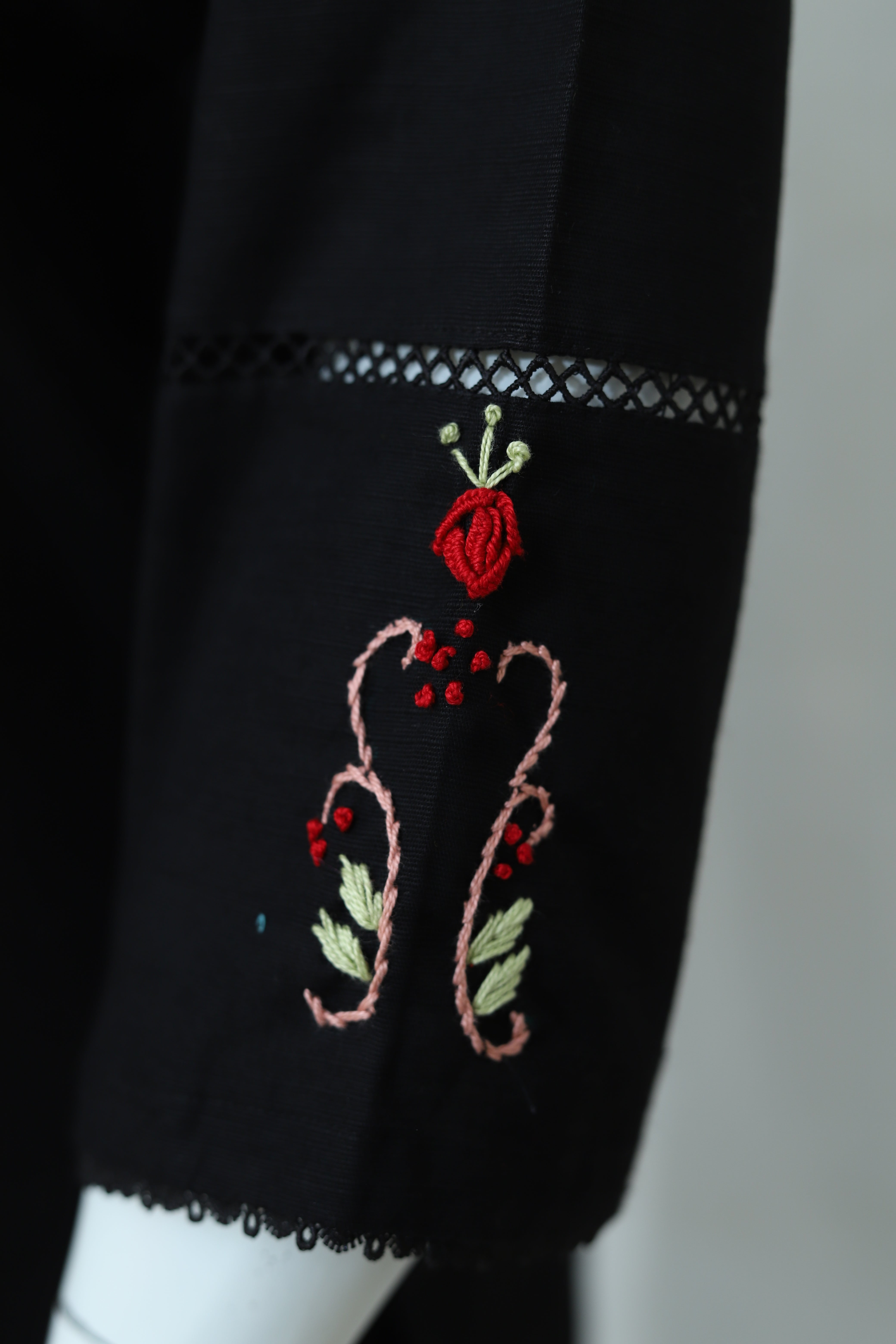 2 Piece - Stitched Khaddar Hand Embroidered Dress With Trouser