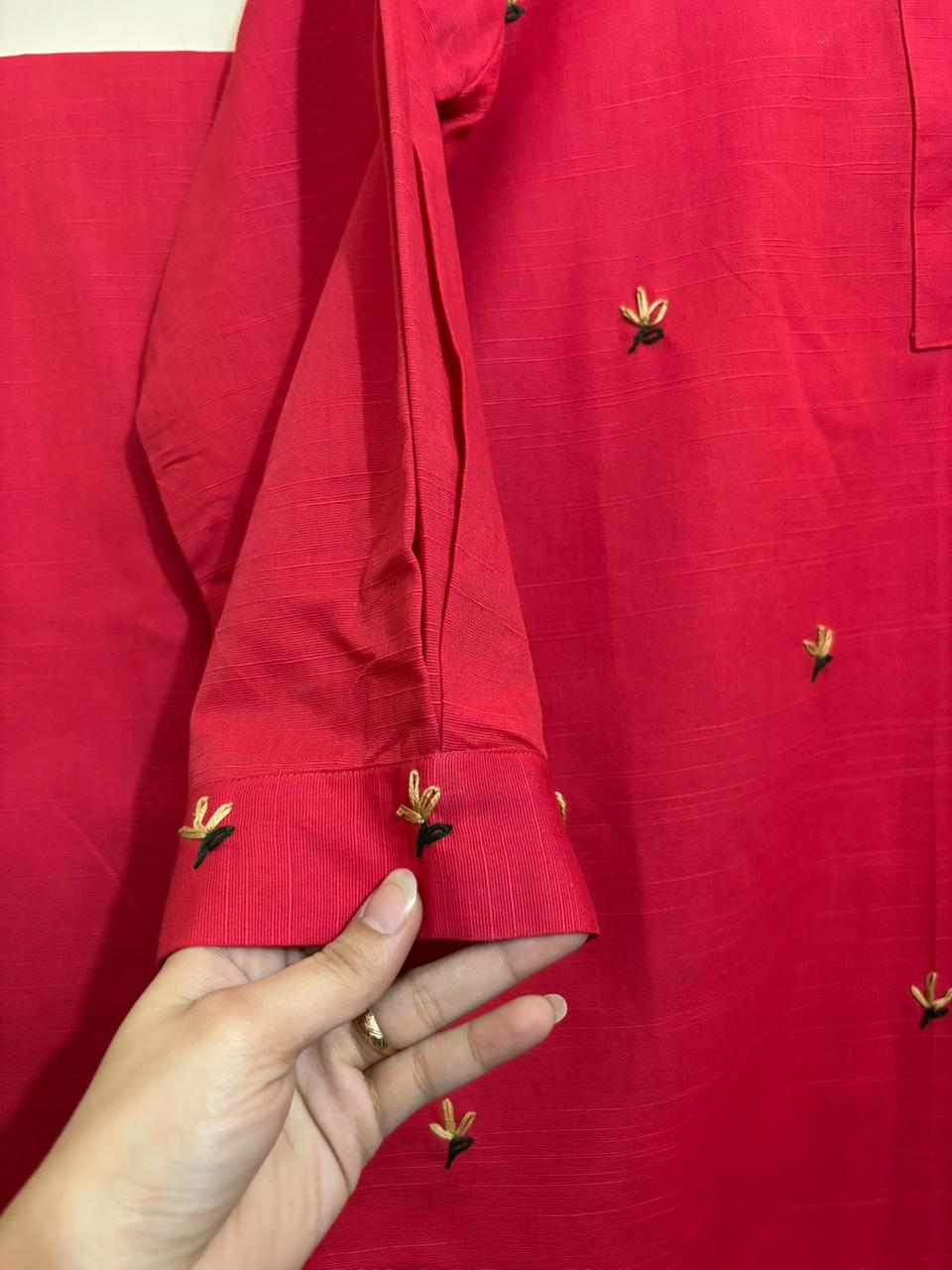 2pc Khaddar Hand Embroidery Dress