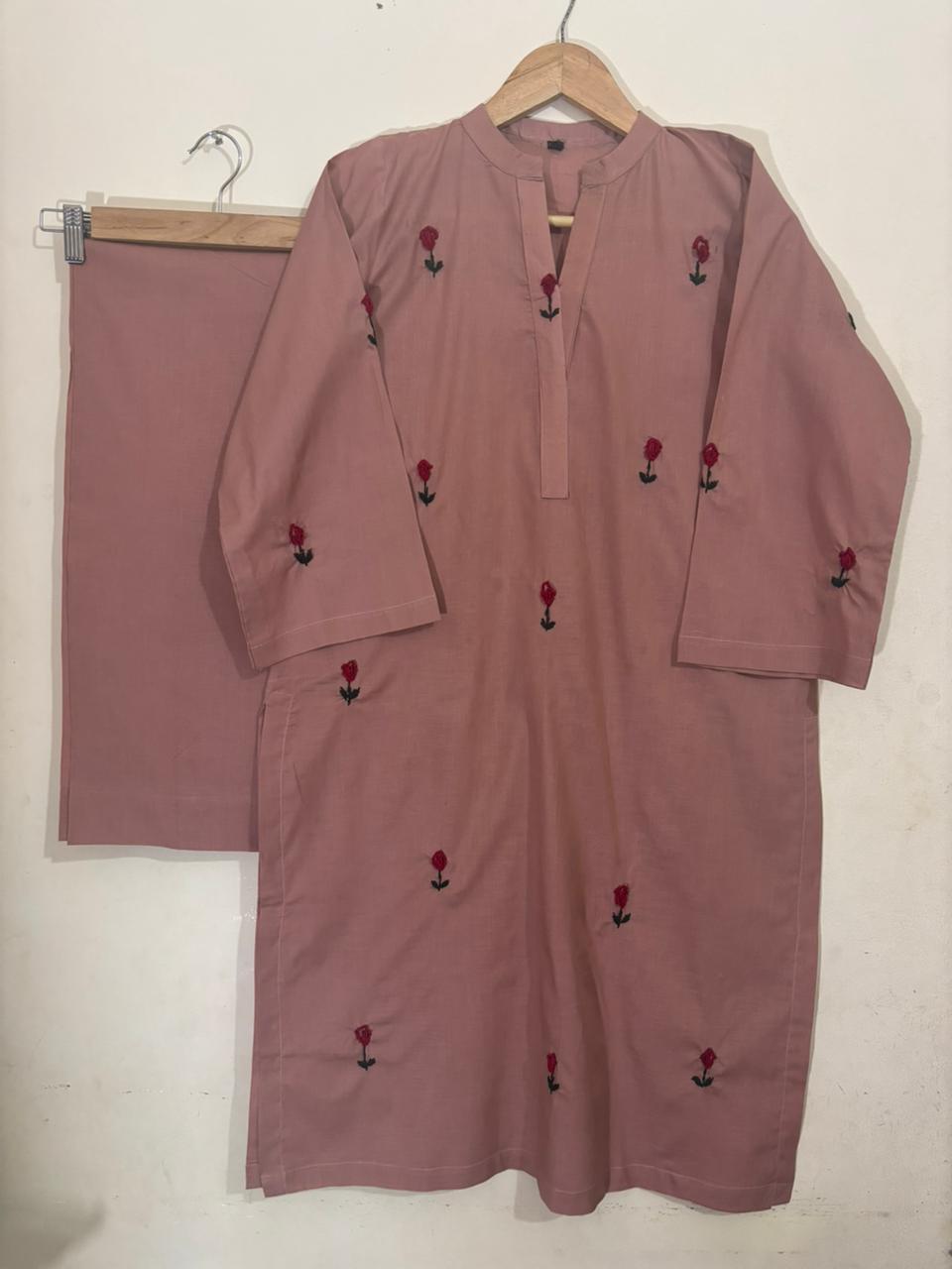 Tea Pink 2pc Embroidered