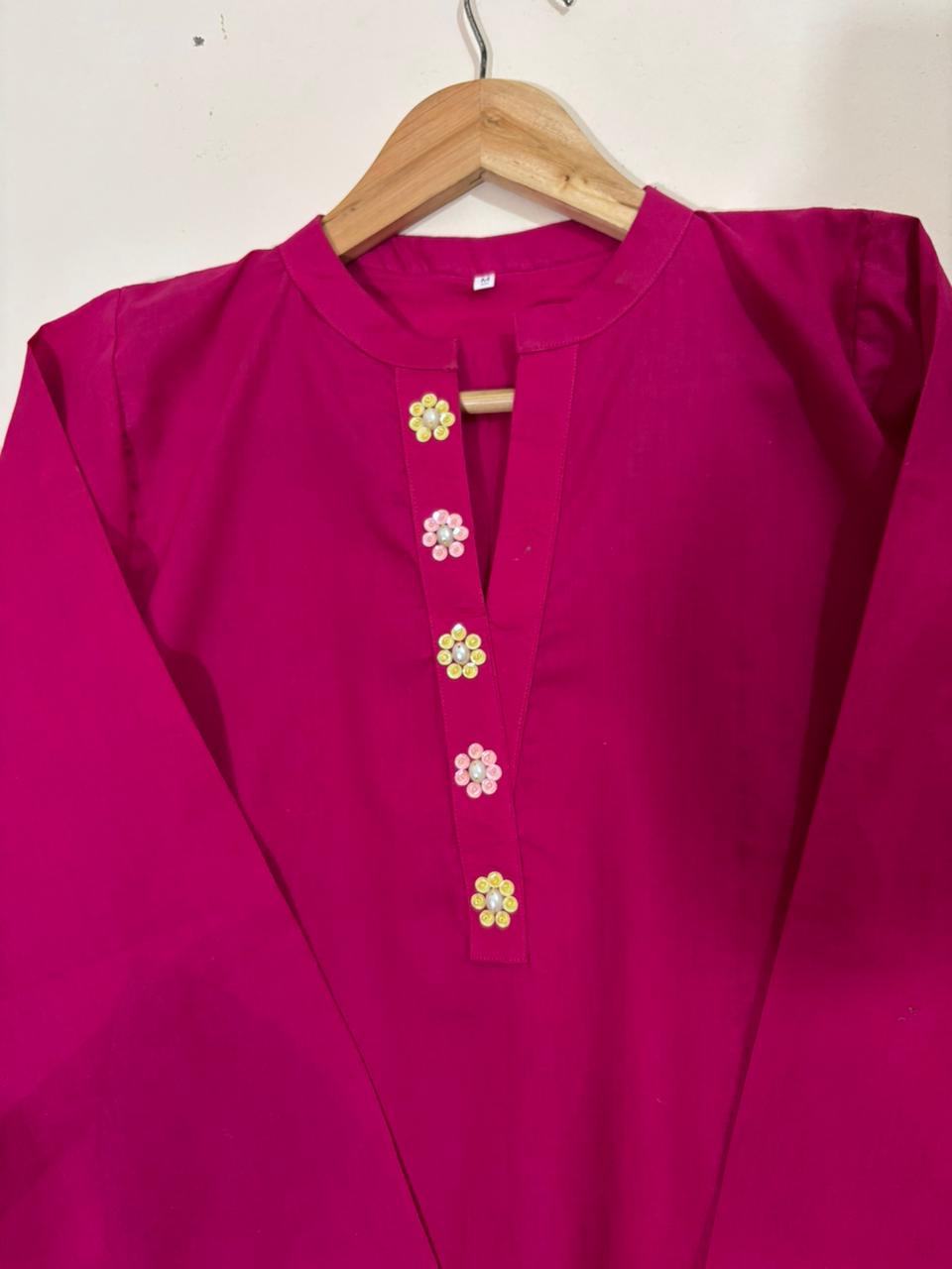 2pc Cotton Lawn Hand Work Dress