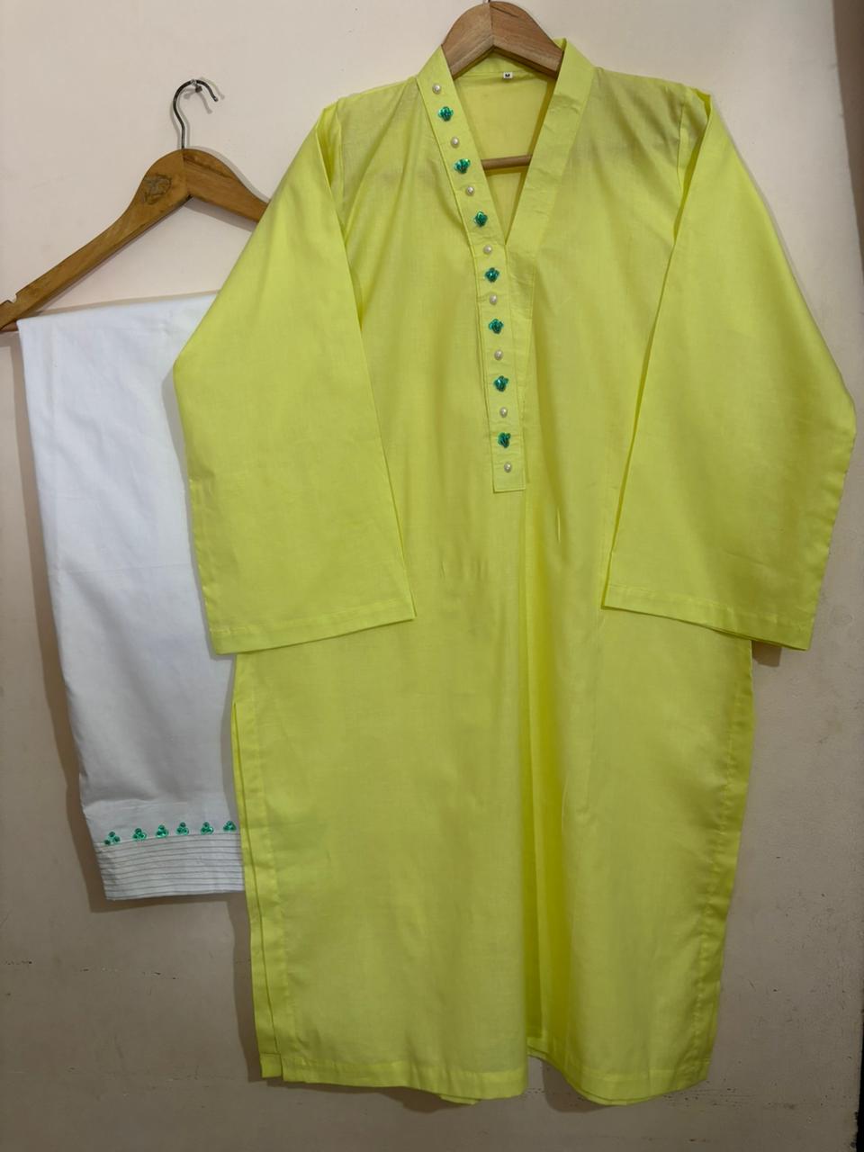 2pc Cotton Lawn Hand Work Dress