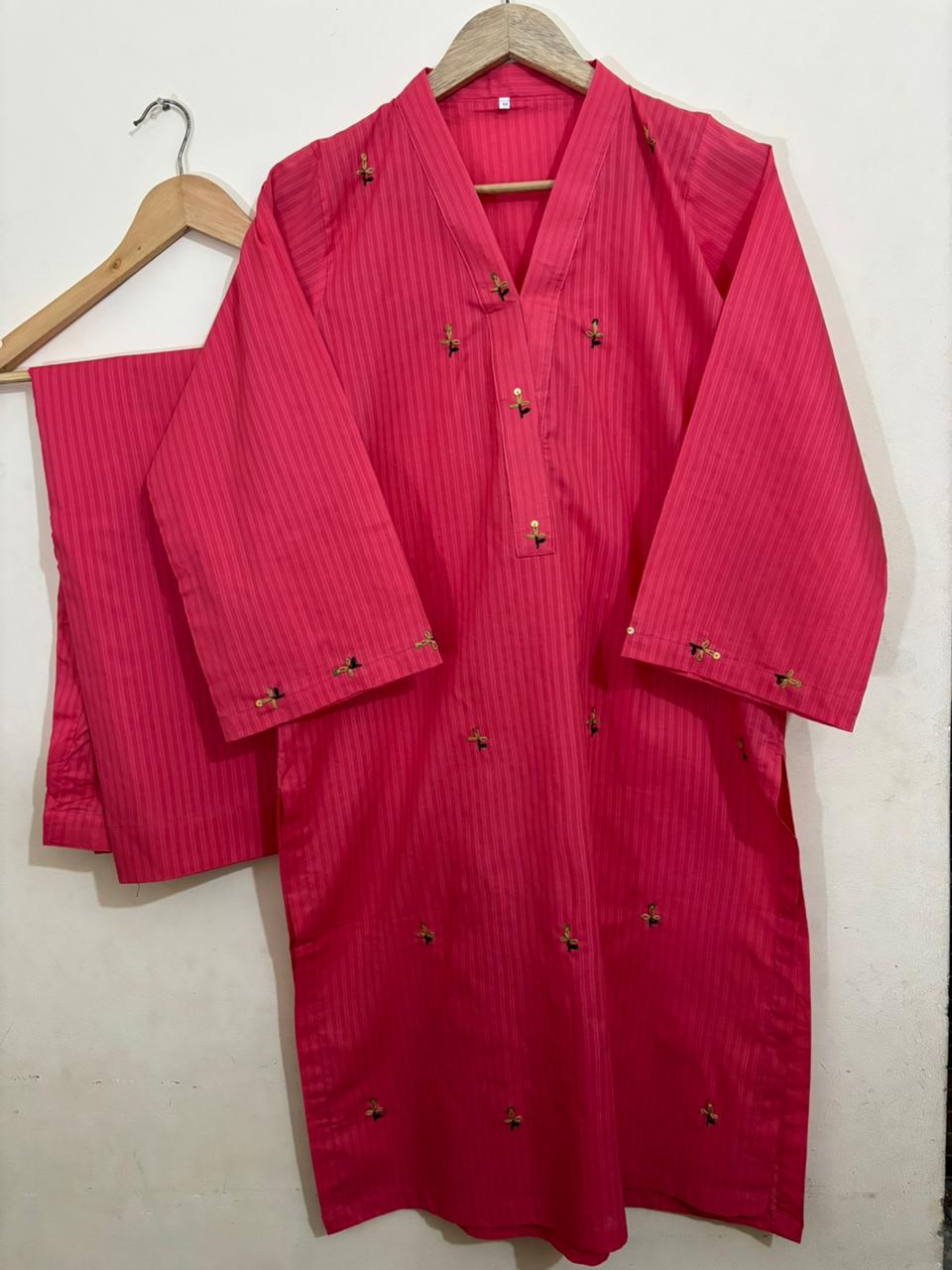 2pc Cotton Lawn Hand Embroidery Dress