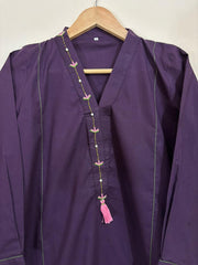 2pc Cotton Lawn Hand Embroidery Dress