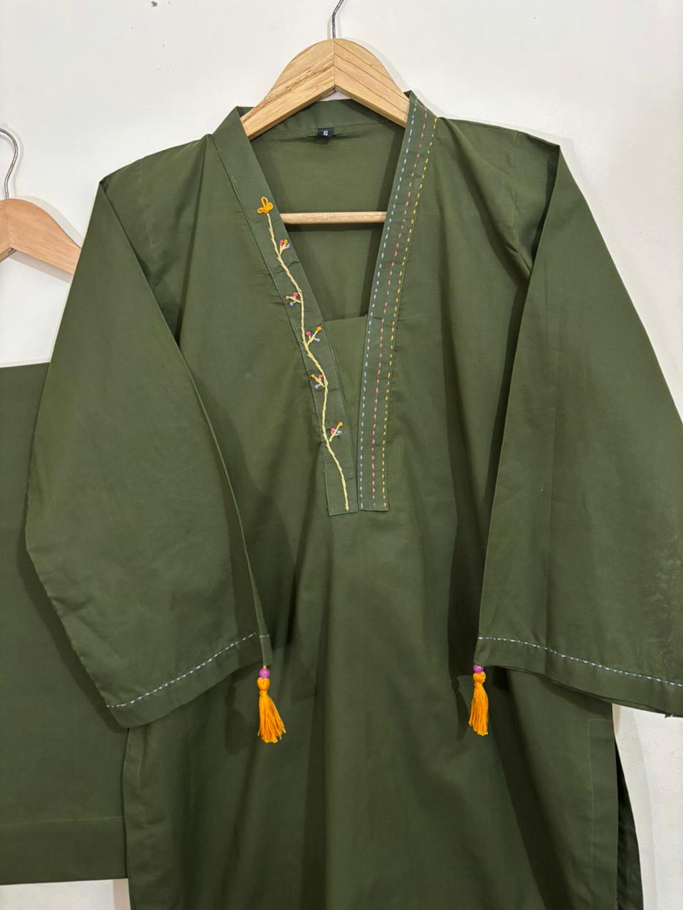 2pc Cotton Lawn Hand Embroidery Dress