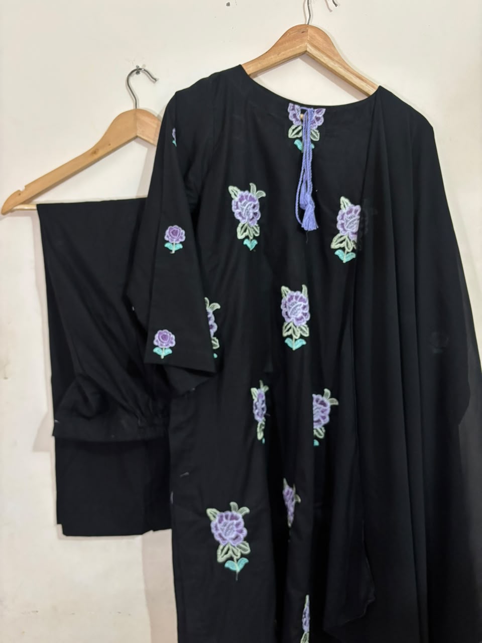 Black Bunch Embroidered ( 2pc/3pc )